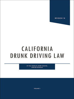 cover image of California Drunk Driving Law